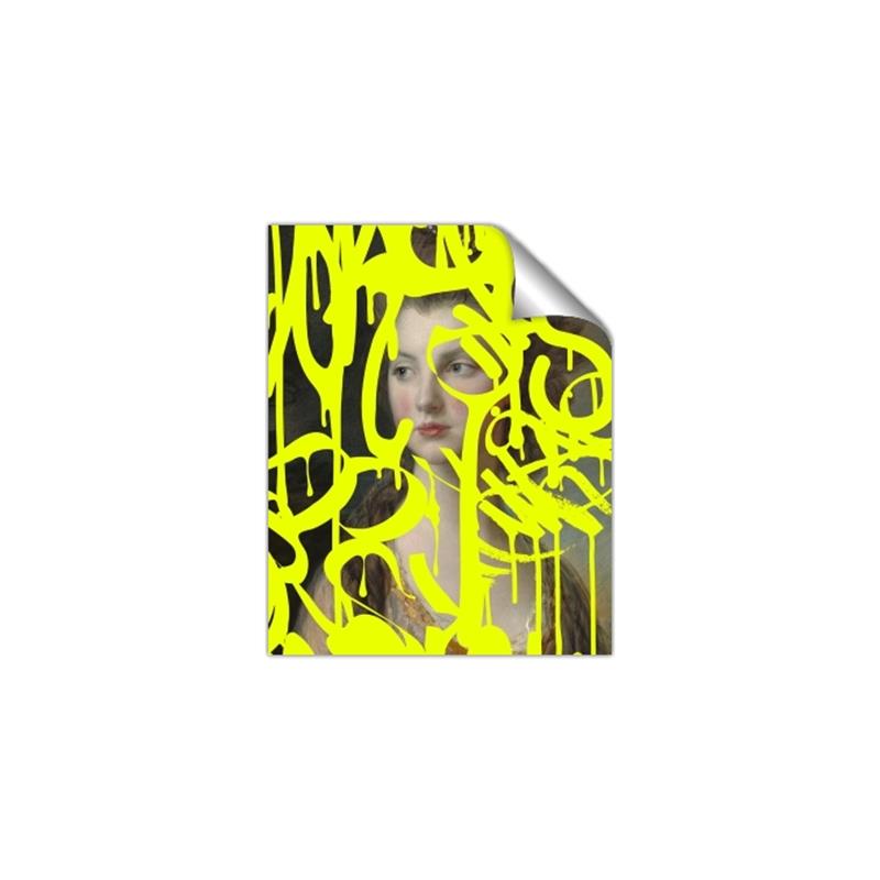 Picture of Neon Yellow Graffiti _GroupedProduct_Rectangle_Portrait_Unframed_Print_Only_