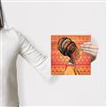 Picture of African Woman on Orange  _GroupedProduct_Square_Canvas_