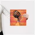 Picture of African Woman on Orange  _GroupedProduct_Square_Canvas_