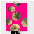 Picture of Neon Pink Circles _GroupedProduct_Rectangle_Portrait_Canvas_