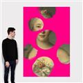 Picture of Neon Pink Circles _GroupedProduct_Rectangle_Portrait_Canvas_