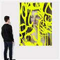 Picture of Neon Yellow Graffiti _GroupedProduct_Rectangle_Portrait_Canvas_