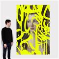 Picture of Neon Yellow Graffiti _GroupedProduct_Rectangle_Portrait_Canvas_