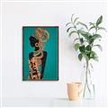 Picture of African Fashion Girl _GroupedProduct_Rectangle_Portrait_Canvas_Framed_