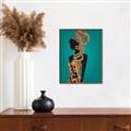 Picture of African Fashion Girl _GroupedProduct_Rectangle_Portrait_Canvas_Framed_