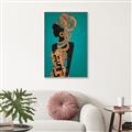 Picture of African Fashion Girl _GroupedProduct_Rectangle_Portrait_Canvas_Framed_