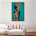 Picture of African Fashion Girl _GroupedProduct_Rectangle_Portrait_Canvas_Framed_