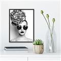 Picture of Modern Flower Girl _GroupedProduct_Rectangle_Portrait_Photography _GroupedProduct_Rectangle_Portrait_Canvas_Framed_