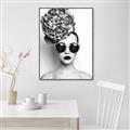 Picture of Modern Flower Girl _GroupedProduct_Rectangle_Portrait_Photography _GroupedProduct_Rectangle_Portrait_Canvas_Framed_