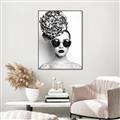 Picture of Modern Flower Girl _GroupedProduct_Rectangle_Portrait_Photography _GroupedProduct_Rectangle_Portrait_Canvas_Framed_