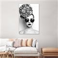 Picture of Modern Flower Girl _GroupedProduct_Rectangle_Portrait_Photography _GroupedProduct_Rectangle_Portrait_Canvas_Framed_