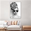 Picture of Modern Flower Girl _GroupedProduct_Rectangle_Portrait_Photography _GroupedProduct_Rectangle_Portrait_Canvas_Framed_