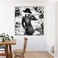 Picture of Newspaper Fashion _GroupedProduct_Square_Canvas_Framed_