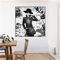 Picture of Newspaper Fashion _GroupedProduct_Square_Canvas_Framed_