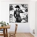 Picture of Newspaper Fashion _GroupedProduct_Square_Canvas_Framed_