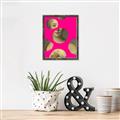 Picture of Neon Pink Circles _GroupedProduct_Rectangle_Portrait_Canvas_Framed_