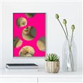 Picture of Neon Pink Circles _GroupedProduct_Rectangle_Portrait_Canvas_Framed_