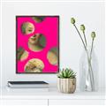 Picture of Neon Pink Circles _GroupedProduct_Rectangle_Portrait_Canvas_Framed_