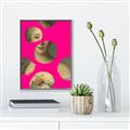 Picture of Neon Pink Circles _GroupedProduct_Rectangle_Portrait_Canvas_Framed_