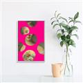 Picture of Neon Pink Circles _GroupedProduct_Rectangle_Portrait_Canvas_Framed_