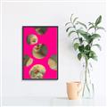 Picture of Neon Pink Circles _GroupedProduct_Rectangle_Portrait_Canvas_Framed_