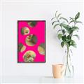 Picture of Neon Pink Circles _GroupedProduct_Rectangle_Portrait_Canvas_Framed_