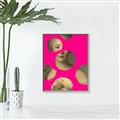 Picture of Neon Pink Circles _GroupedProduct_Rectangle_Portrait_Canvas_Framed_
