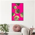 Picture of Neon Pink Circles _GroupedProduct_Rectangle_Portrait_Canvas_Framed_