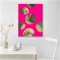 Picture of Neon Pink Circles _GroupedProduct_Rectangle_Portrait_Canvas_Framed_