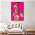 Picture of Neon Pink Circles _GroupedProduct_Rectangle_Portrait_Canvas_Framed_