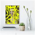 Picture of Neon Yellow Graffiti _GroupedProduct_Rectangle_Portrait_Canvas_Framed_