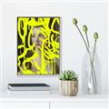 Picture of Neon Yellow Graffiti _GroupedProduct_Rectangle_Portrait_Canvas_Framed_