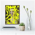 Picture of Neon Yellow Graffiti _GroupedProduct_Rectangle_Portrait_Canvas_Framed_