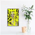 Picture of Neon Yellow Graffiti _GroupedProduct_Rectangle_Portrait_Canvas_Framed_