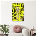 Picture of Neon Yellow Graffiti _GroupedProduct_Rectangle_Portrait_Canvas_Framed_
