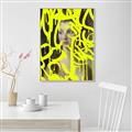 Picture of Neon Yellow Graffiti _GroupedProduct_Rectangle_Portrait_Canvas_Framed_