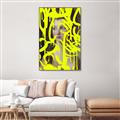 Picture of Neon Yellow Graffiti _GroupedProduct_Rectangle_Portrait_Canvas_Framed_