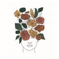 Picture of Fashion Floral Girl  _GroupedProduct_Square_Unframed_Print_Only_