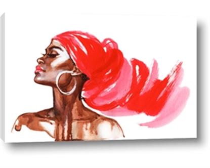 Picture of Watercolor beauty African woman