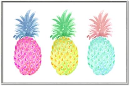 Picture of Colored three pineapples