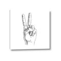 Picture of Peace Sign Hand _GroupedProduct_Square_Canvas_