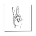 Picture of Peace Sign Hand _GroupedProduct_Square_Canvas_