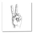 Picture of Peace Sign Hand _GroupedProduct_Square_Canvas_