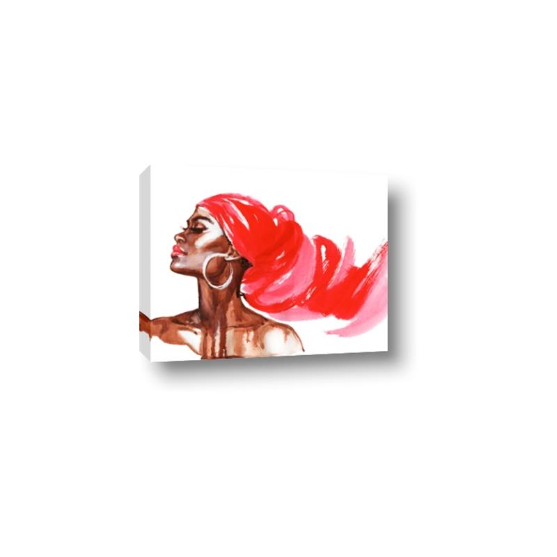 Picture of Watercolor beauty African woman _GroupedProduct_Rectangle_Landscape_Canvas_