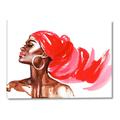 Picture of Watercolor beauty African woman _GroupedProduct_Rectangle_Landscape_Canvas_