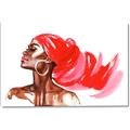 Picture of Watercolor beauty African woman _GroupedProduct_Rectangle_Landscape_Canvas_