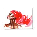 Picture of Watercolor beauty African woman _GroupedProduct_Rectangle_Landscape_Canvas_
