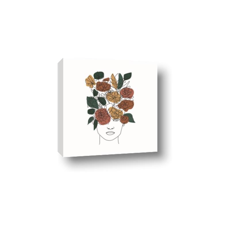 Picture of Fashion Floral Girl  _GroupedProduct_Square_Canvas_
