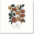 Picture of Fashion Floral Girl  _GroupedProduct_Square_Canvas_