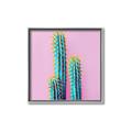Picture of Neon Cactus _GroupedProduct_Square_Photography _GroupedProduct_Square_Canvas_Framed_